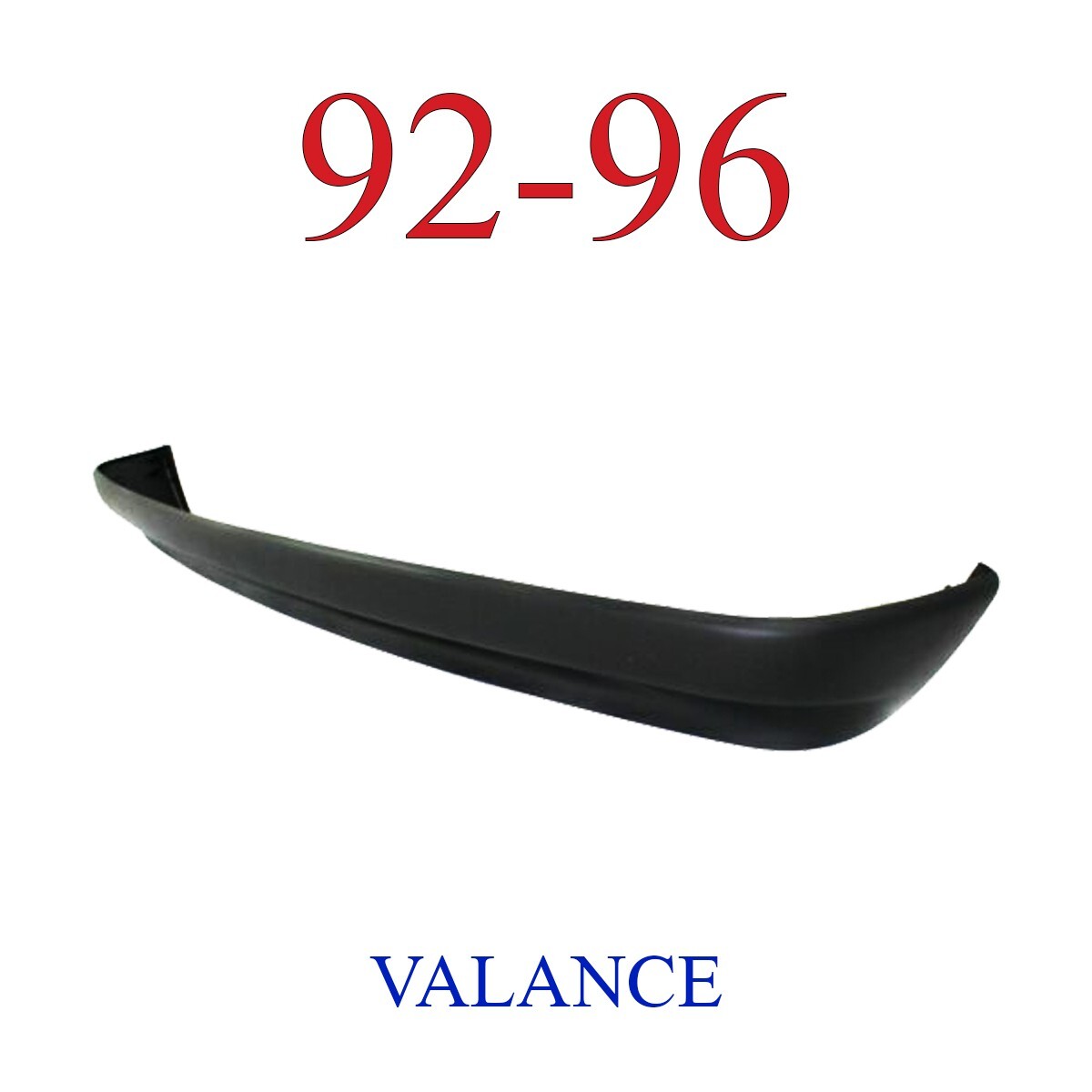 Black 92 96 Ford Econoline Lower Bumper Valance FO1095151