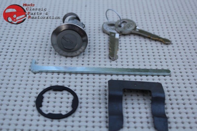 67-73 Mustang Trunk Lock Assembly Key Set Kit Original OEM Ford Logo Keys Mach I