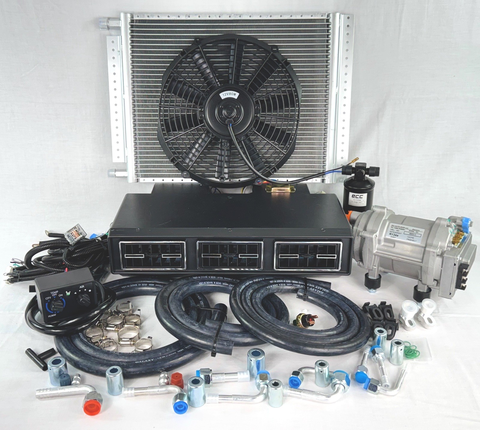 NEW A/C-KIT UNDER DASH EVAPORATOR 100% ELECTRIC COMPRESSOR 848-100 HEAT & COOL