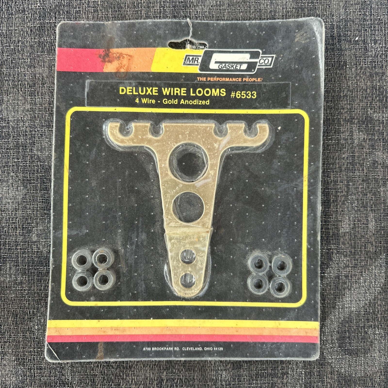 Vintage Mr Gasket #6533 Deluxe Gold Anodize Wire Looms Fit\'s 4 Wires NOS Vintage Mr Gasket #6533 Deluxe Gold Anodize Wire Looms Fit\'s 4 Wires NOS