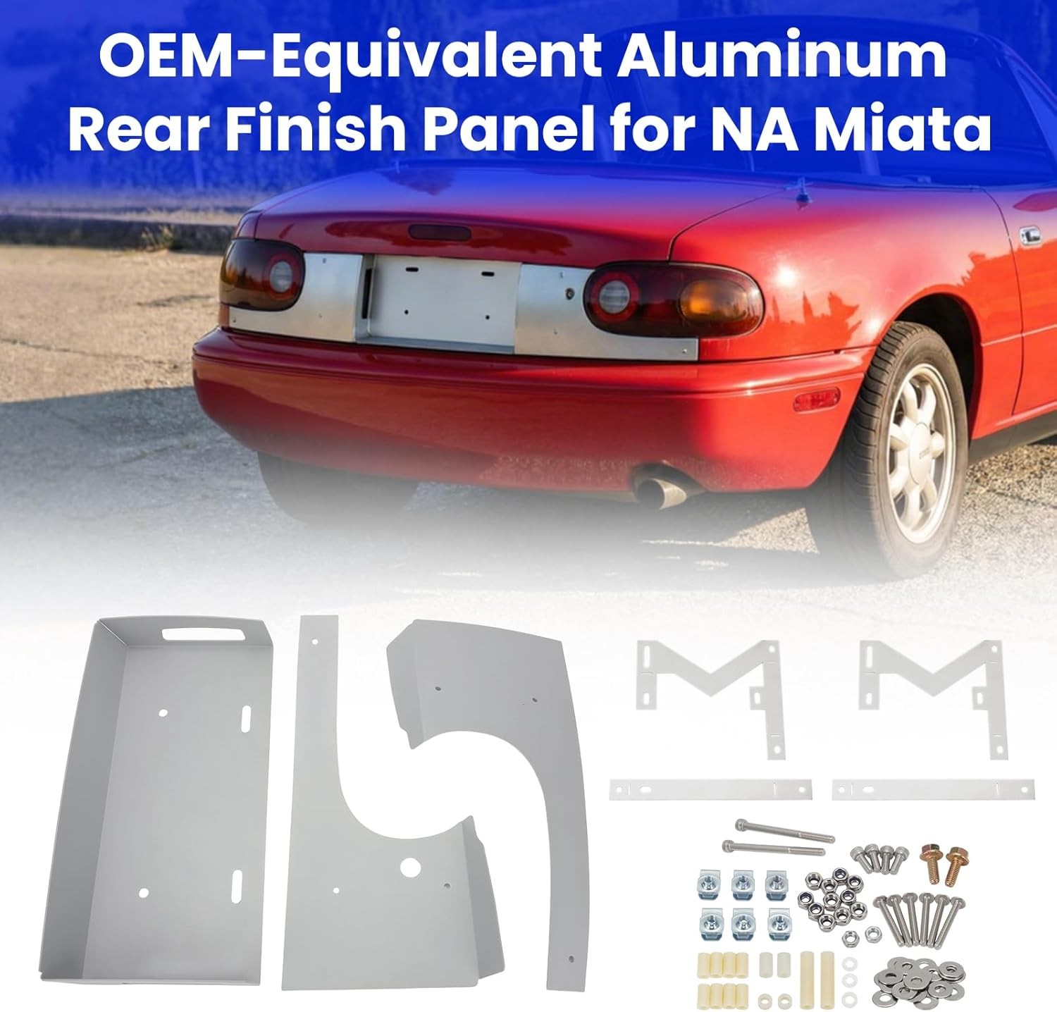 Upgrade Aluminum Rear Finish Panel Replace For 1990-1997 Mazda MX5 MX-5 Miata NA