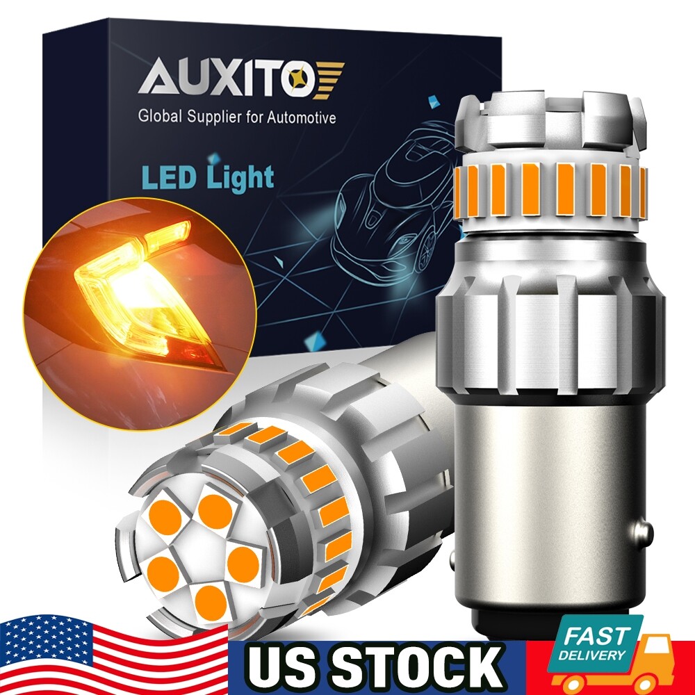 2x Amber Yellow 1157 LED Turn Signal Blinker Parking Light Bulb Anti-Hyper Flash 2x Amber Yellow 1157 LED Turn Signal Blinker Parking Light Bulb Anti-Hyper Flash