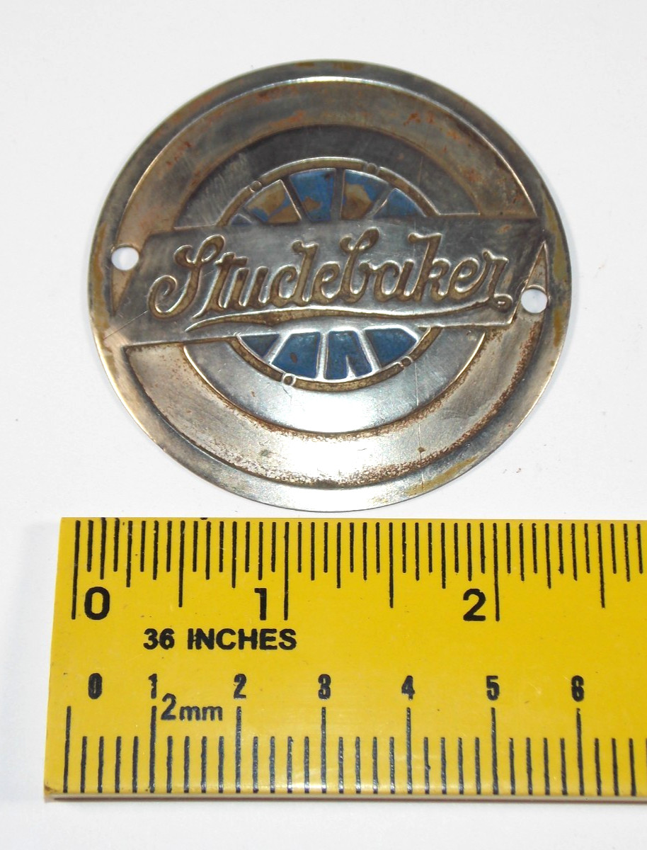 Prototype? Rare 1930's Studebaker Radiator Emblem Car Automotive Hood Badge USA