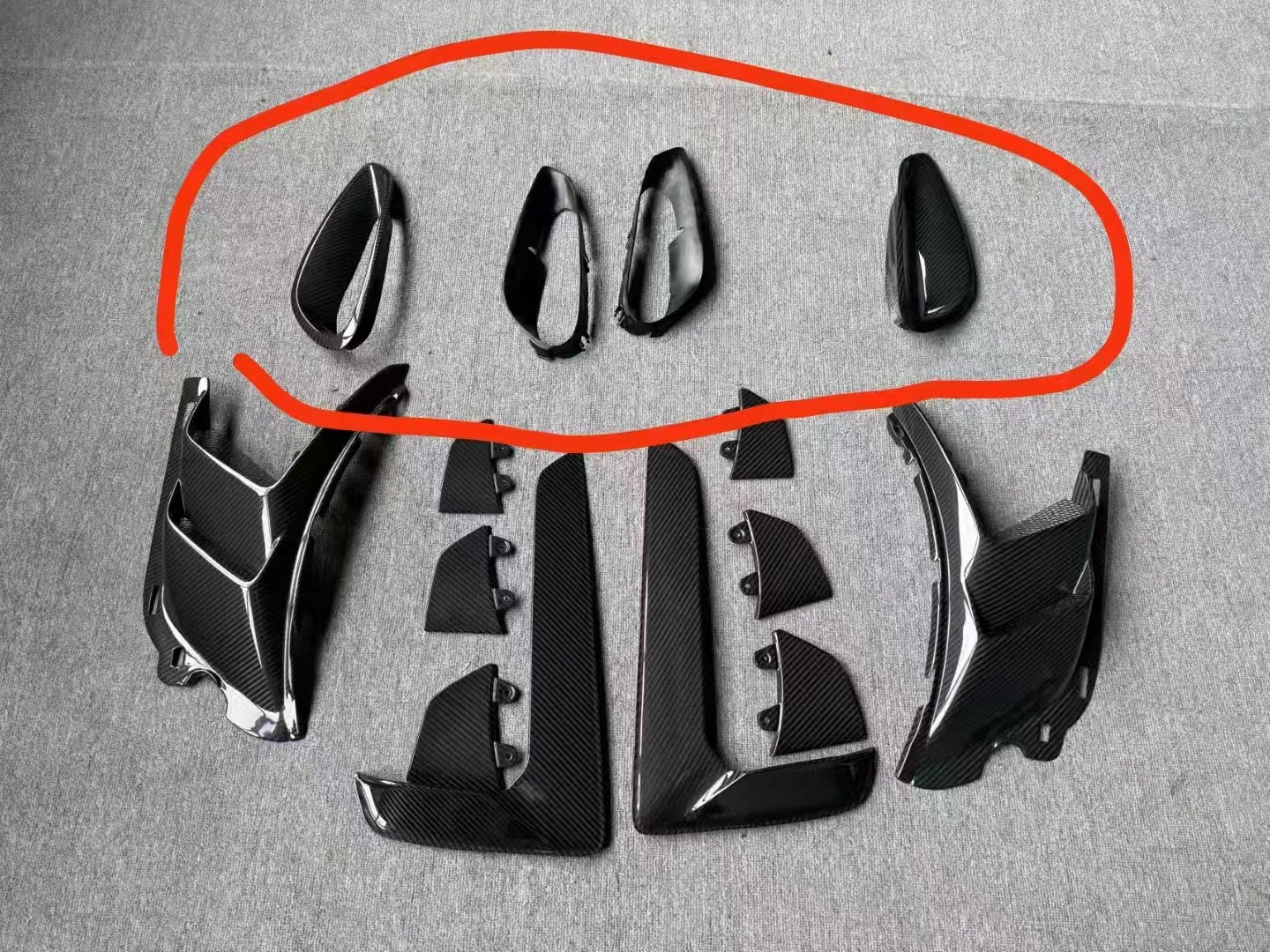 4pc Dry Carbon Fiber Body Kits Side Vents Fits Porsche 911 992 GT3RS