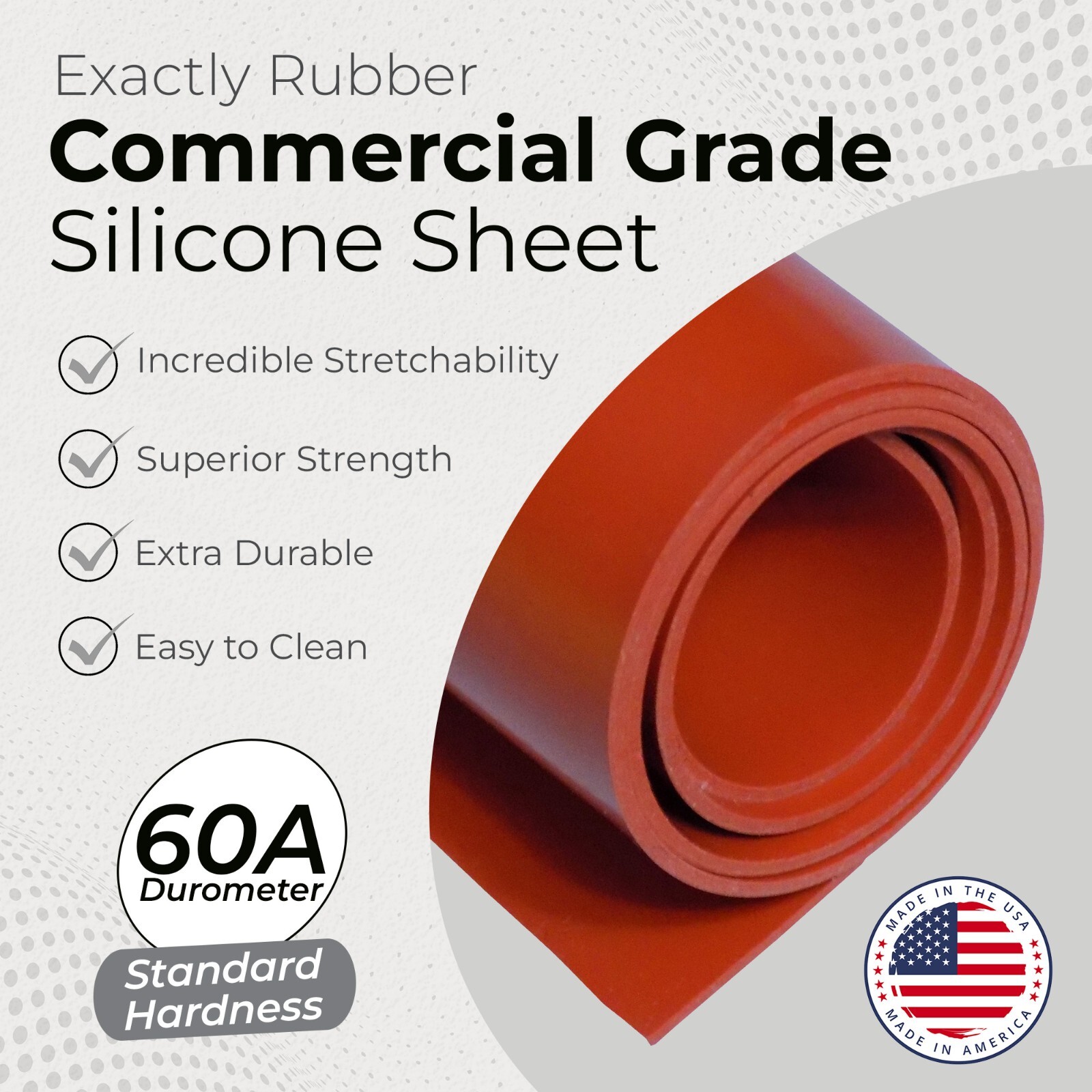 Red Silicone Rubber Sheet 60A 1/32 x 9 x 12 Inch Made in USA Gasket Material