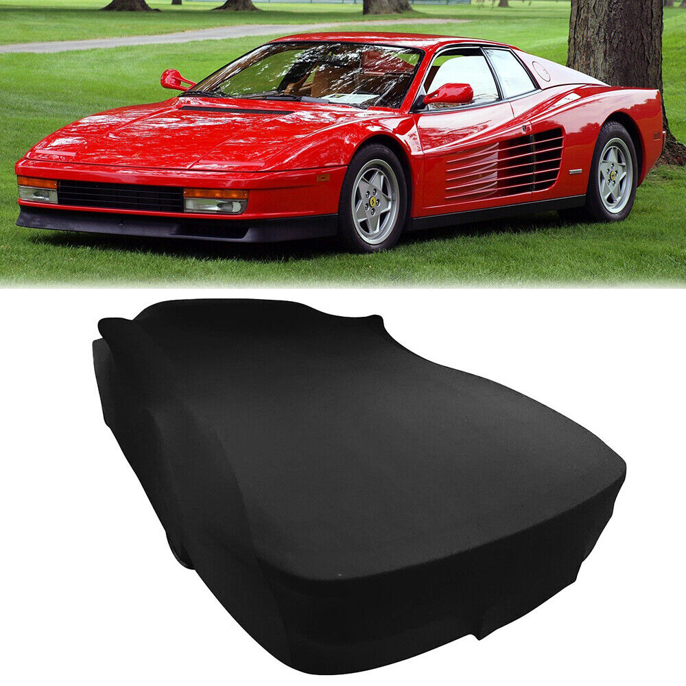 Car Cover Indoor Stain Stretch Dust-proof Custom Black For Ferrari Testarossa