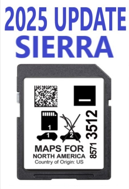 *NEWEST UPDATE* 2025 GPS NAVIGATION SD CARD 2019-2022 SIERRA MODELS