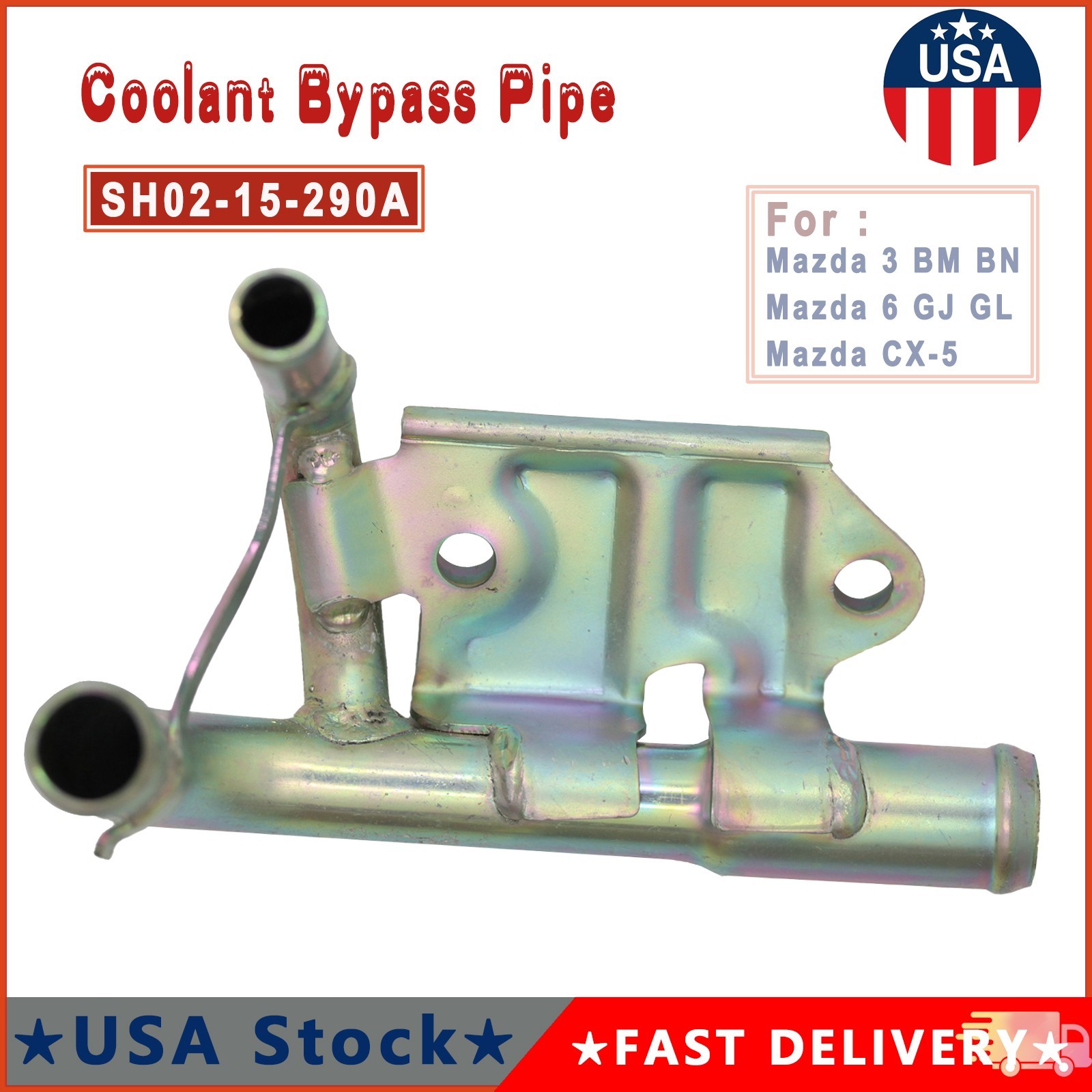 1PC SH20-15-290A Engine Coolant Bypass Pipe Replacement For Mazda CX-5 3 BM BN 6