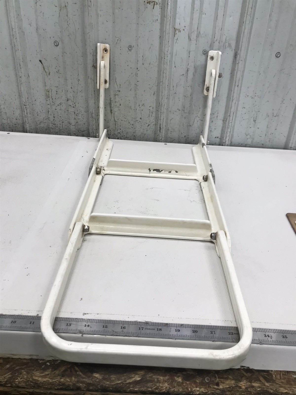 97 Crownline 266 Boat white folding fold up 3 step swim boarding ladder