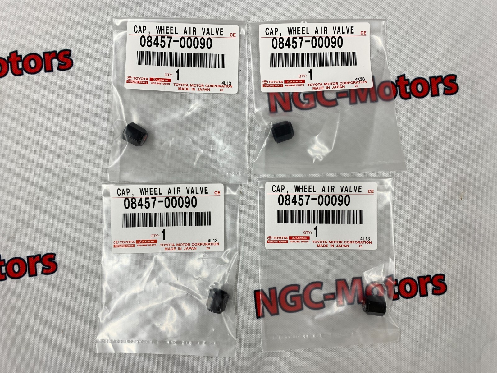 GENUINE TOYOTA GAZOO RACING GR SPORT Tire Air Valve Cap 4 QTY *