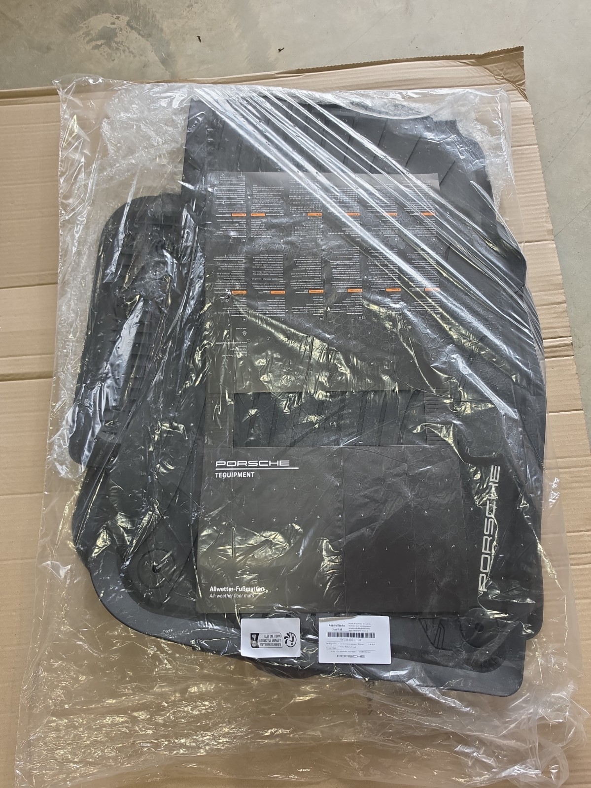 Genuine Porsche All-Weather Floor Mats - Black 9Y0-044-801-1E0