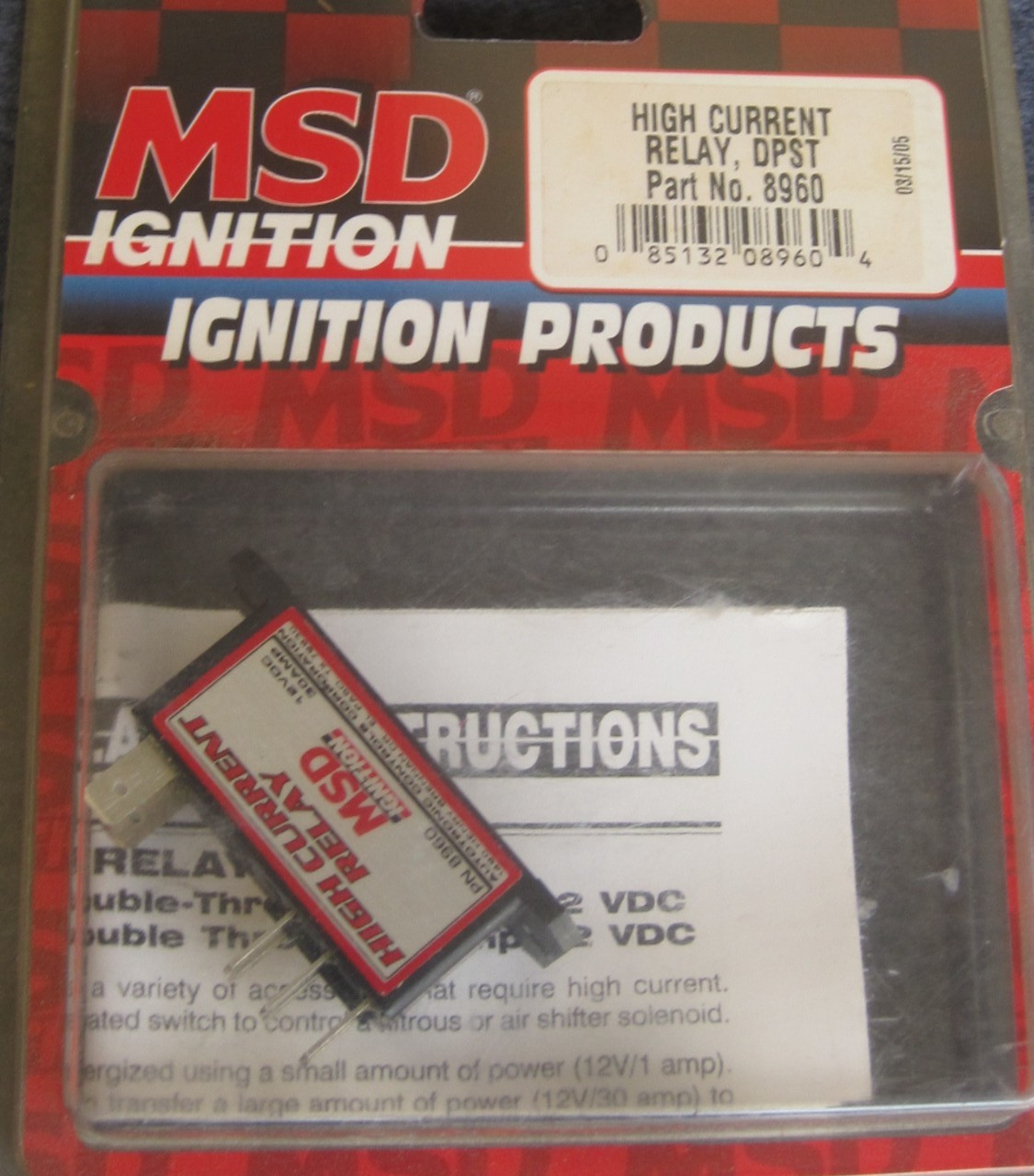 MSD 8960 High Current Relays Double-Pole Single-Throw 30 Amp Close-Out Sale