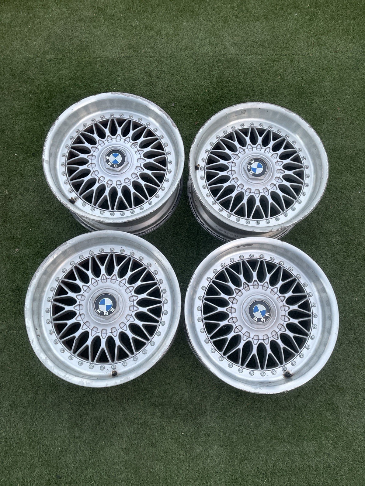 OEM BMW E39 Style 5 BBS RC090 17x8 ET20 Two Piece Wheels Rims Set 36111093531