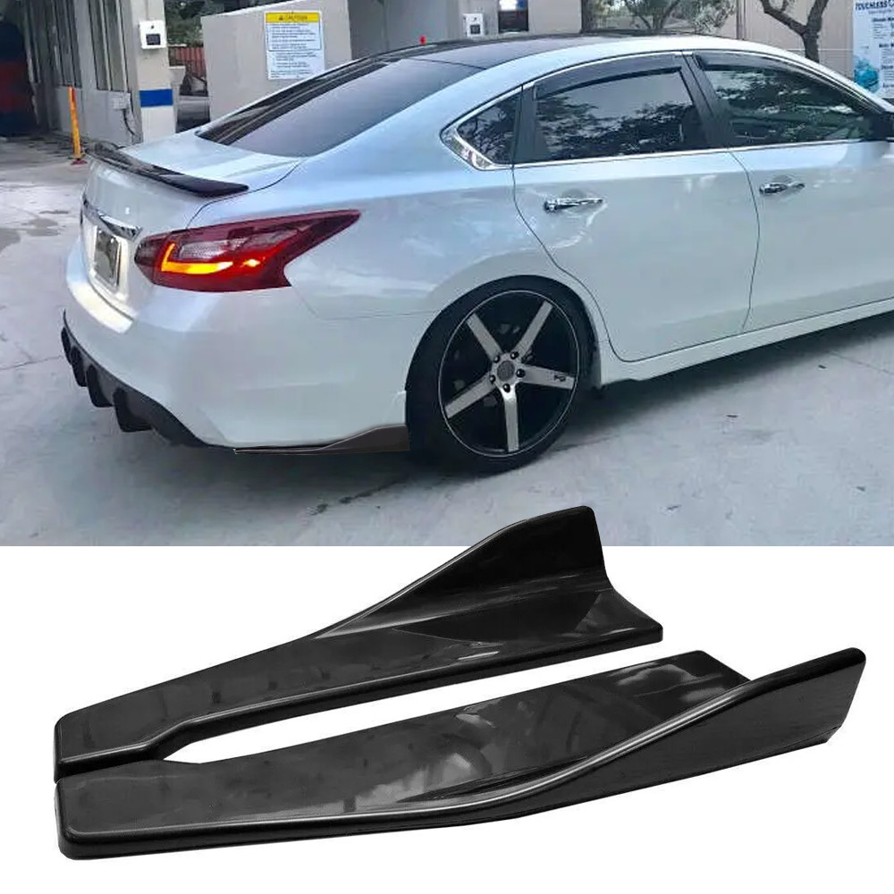 2pcs Glossy Black Rear Bumper Diffuser Side Splitter Spats for Nissan Altima