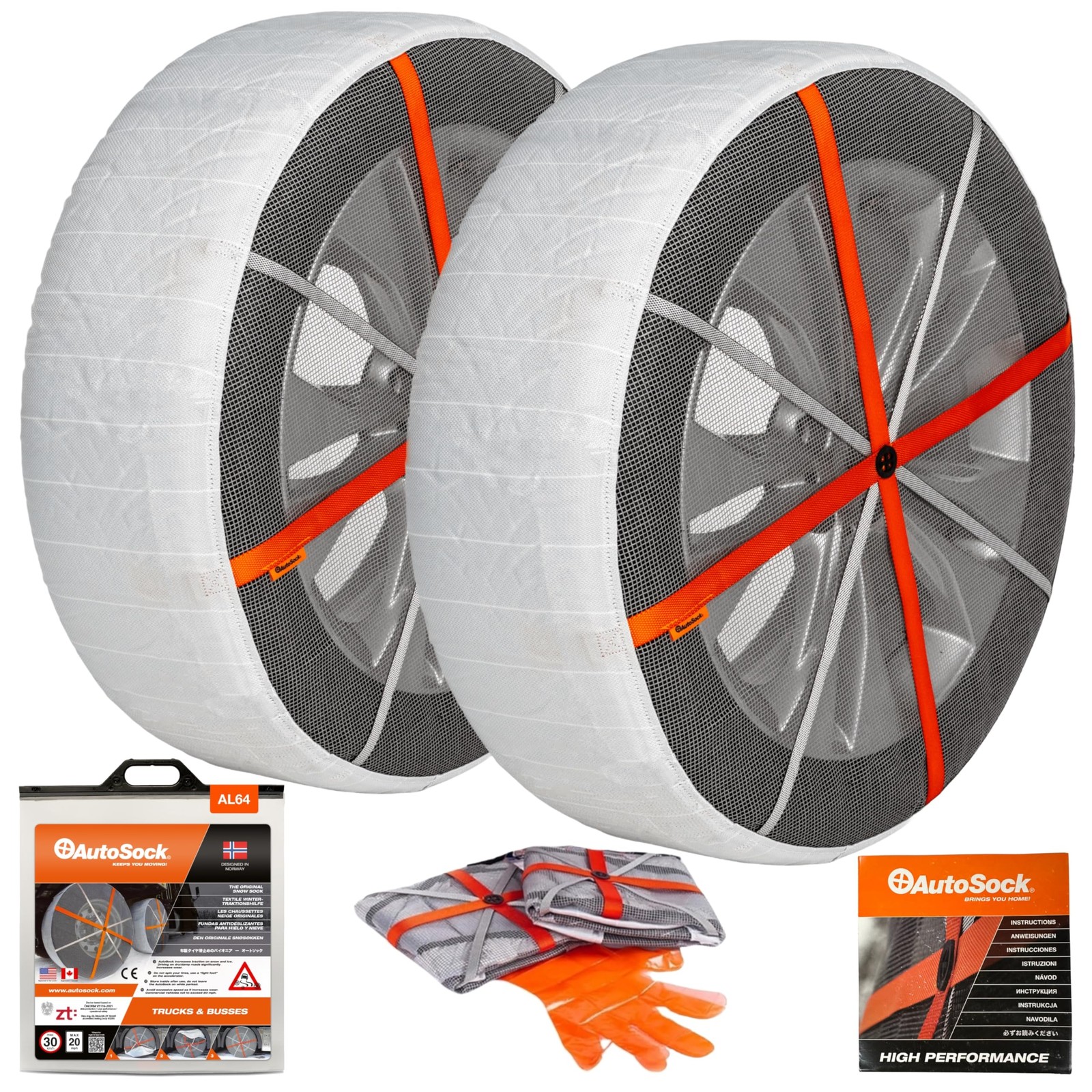 For Commercial Vehicles And Trucks Al64 Snow Socks For Tires Pack Of 2