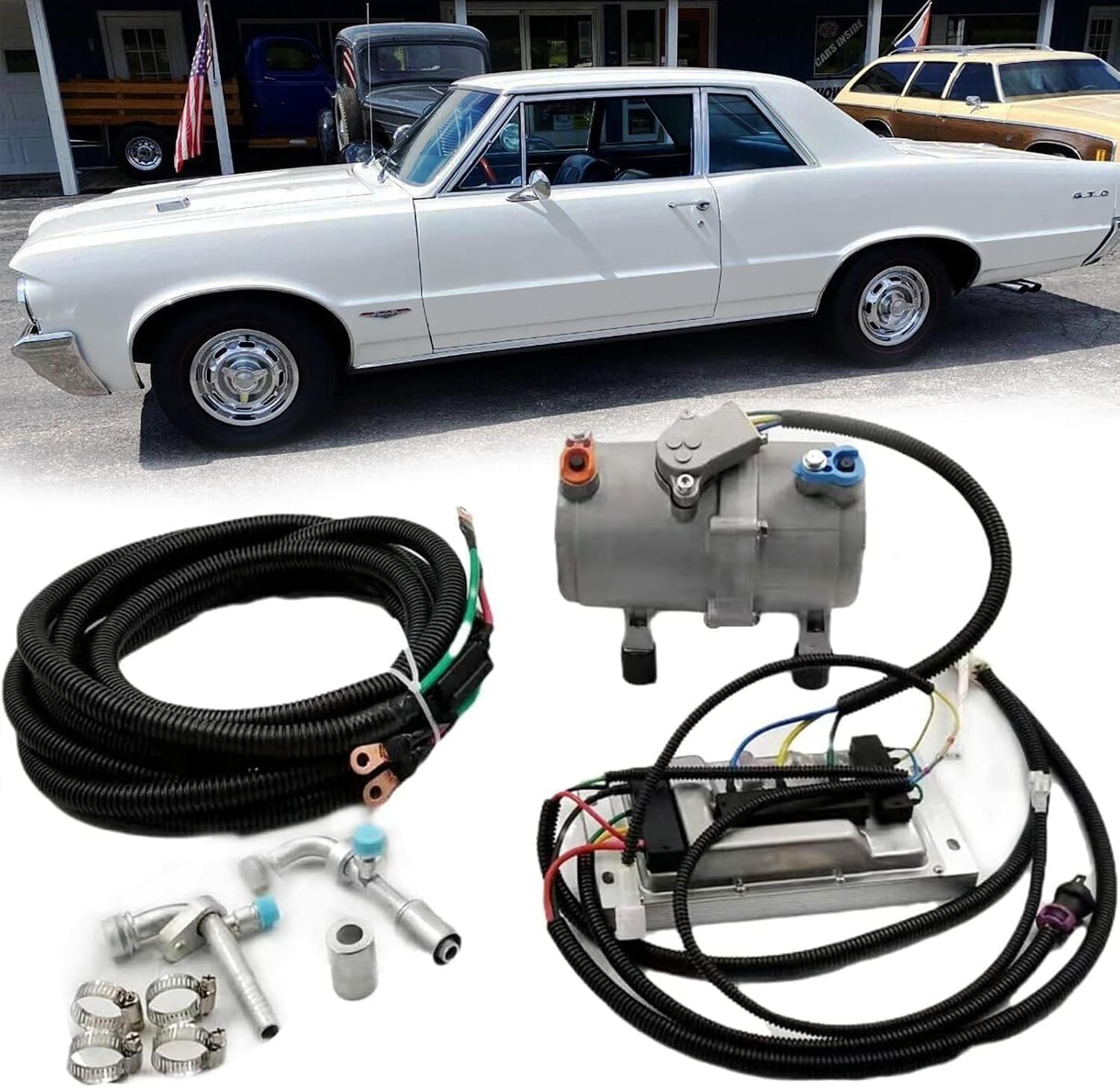 AC Scroll Compressor Universal 12V Electric Car Air Conditioner Compressor Kits