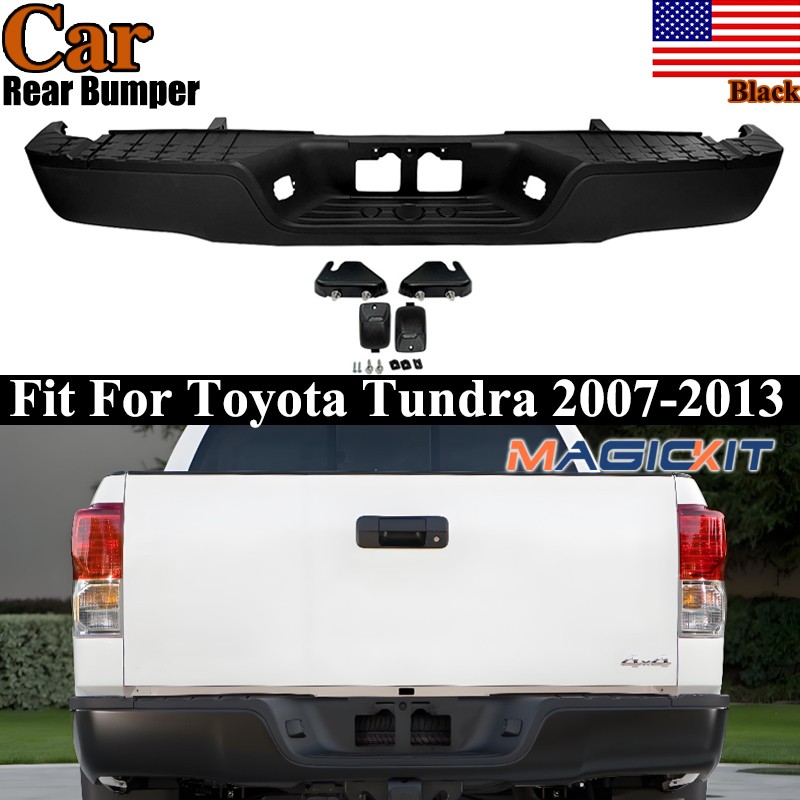Black Steel Rear Step Bumper Assembly W/O Hole Fit For Toyota Tundra 2007-2013 Black Steel Rear Step Bumper Assembly W/O Hole Fit For Toyota Tundra 2007-2013