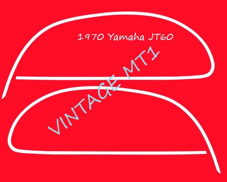 1970  Yamaha  JT160  ENDURO  fuel tank decal set after market 5.5 mm