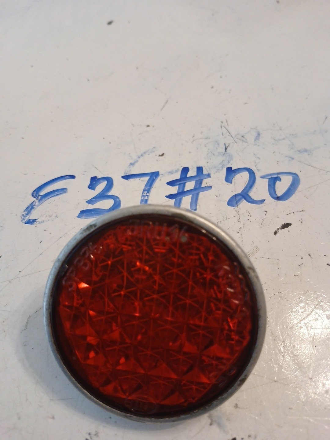 Vintage Charles Gulotta Co USA Stimsonite 375 Long Range Red Round Reflector A2