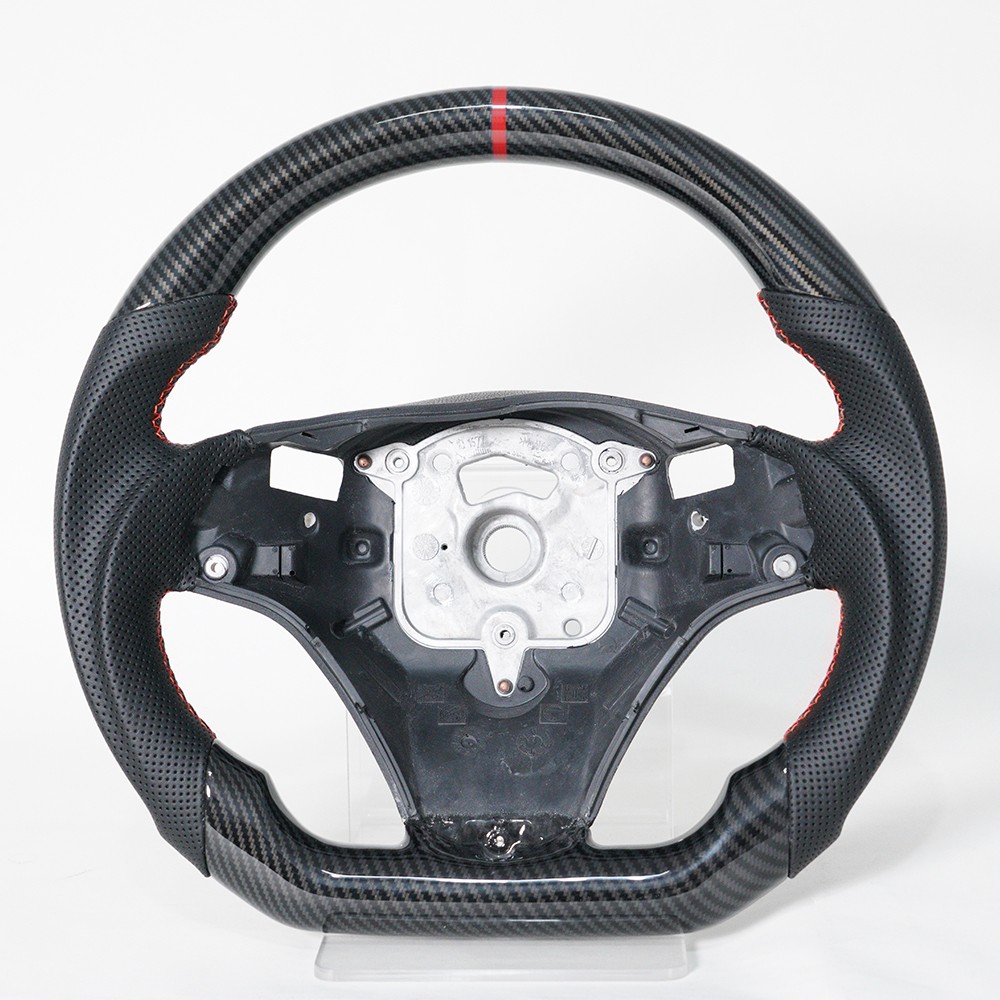 Hydro Dip Carbon Fiber Steering Wheel For BMW E90 E92 E93 325i 328i 335i Red