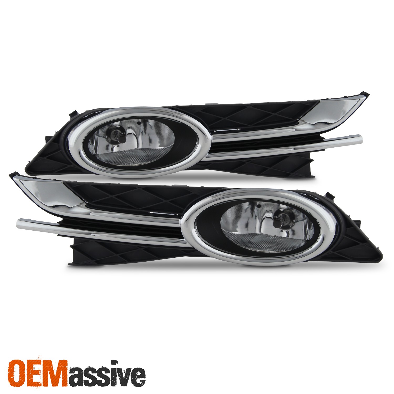 Fit 2014-2017 Honda Odyssey Bumper Fog Lights Lamps L+R w/Switch+Bulbs+Wiring