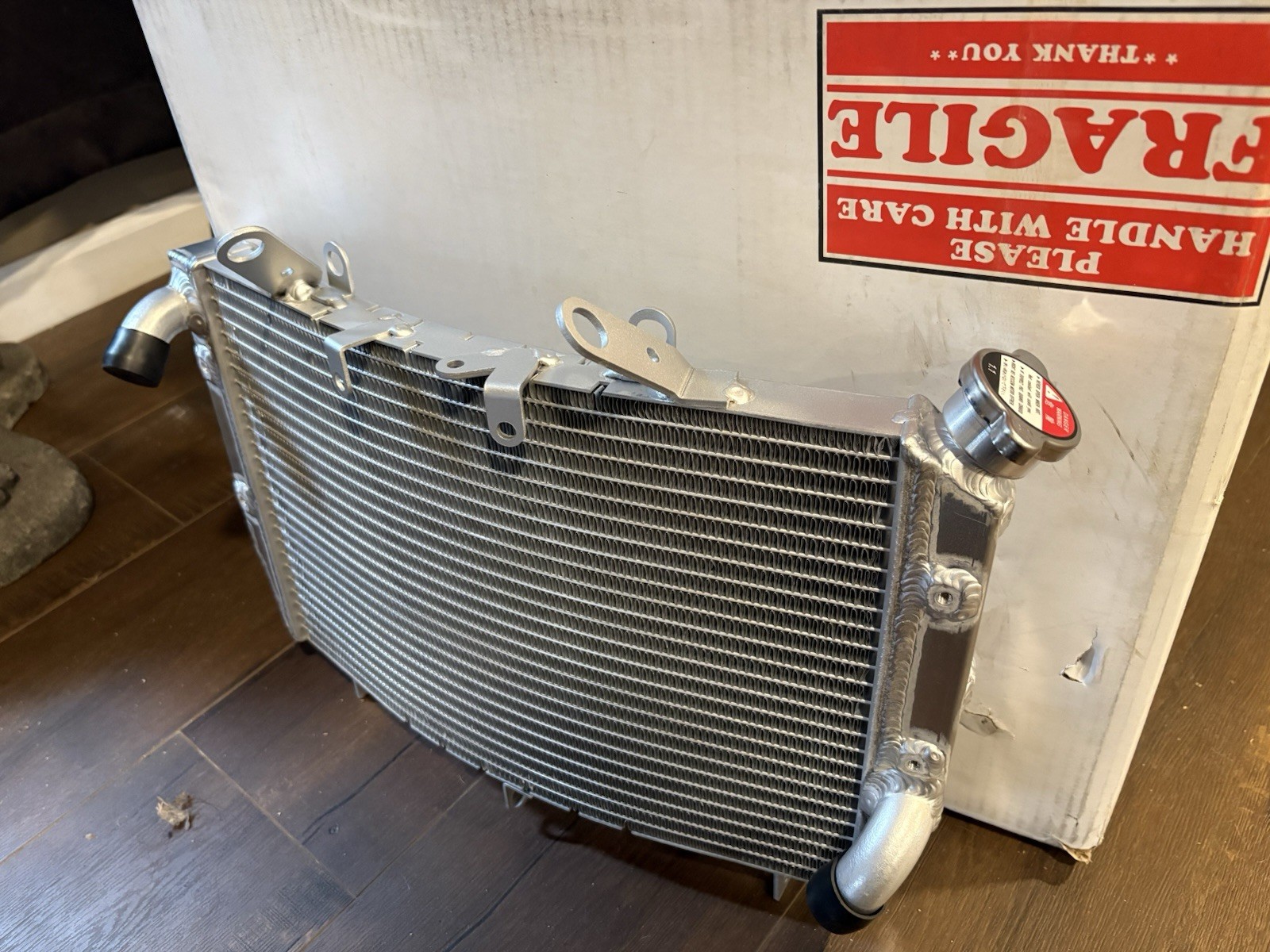 PRC251 Aluminum Performance Radiator New In Box w/ Cap & Mounting Tabs