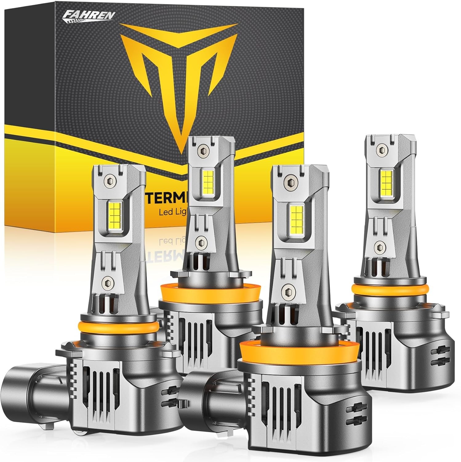 FAHREN 4X H11/H9/H8+9005/HB3 LED Light High/Low Bulb 120000LM 1200% Super Bright