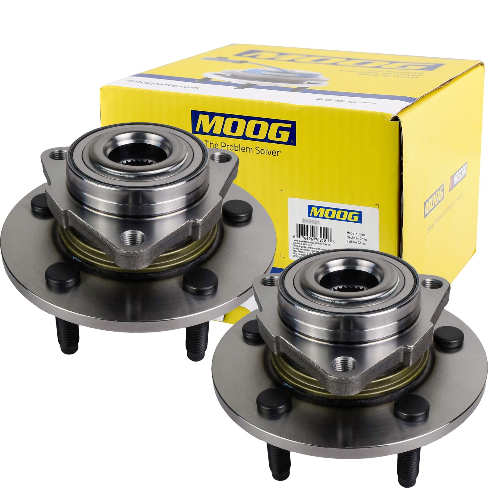 MOOG Pair Front Wheel Bearing Hub Assembly for 2002-2008 Dodge Ram 1500 Non ABS