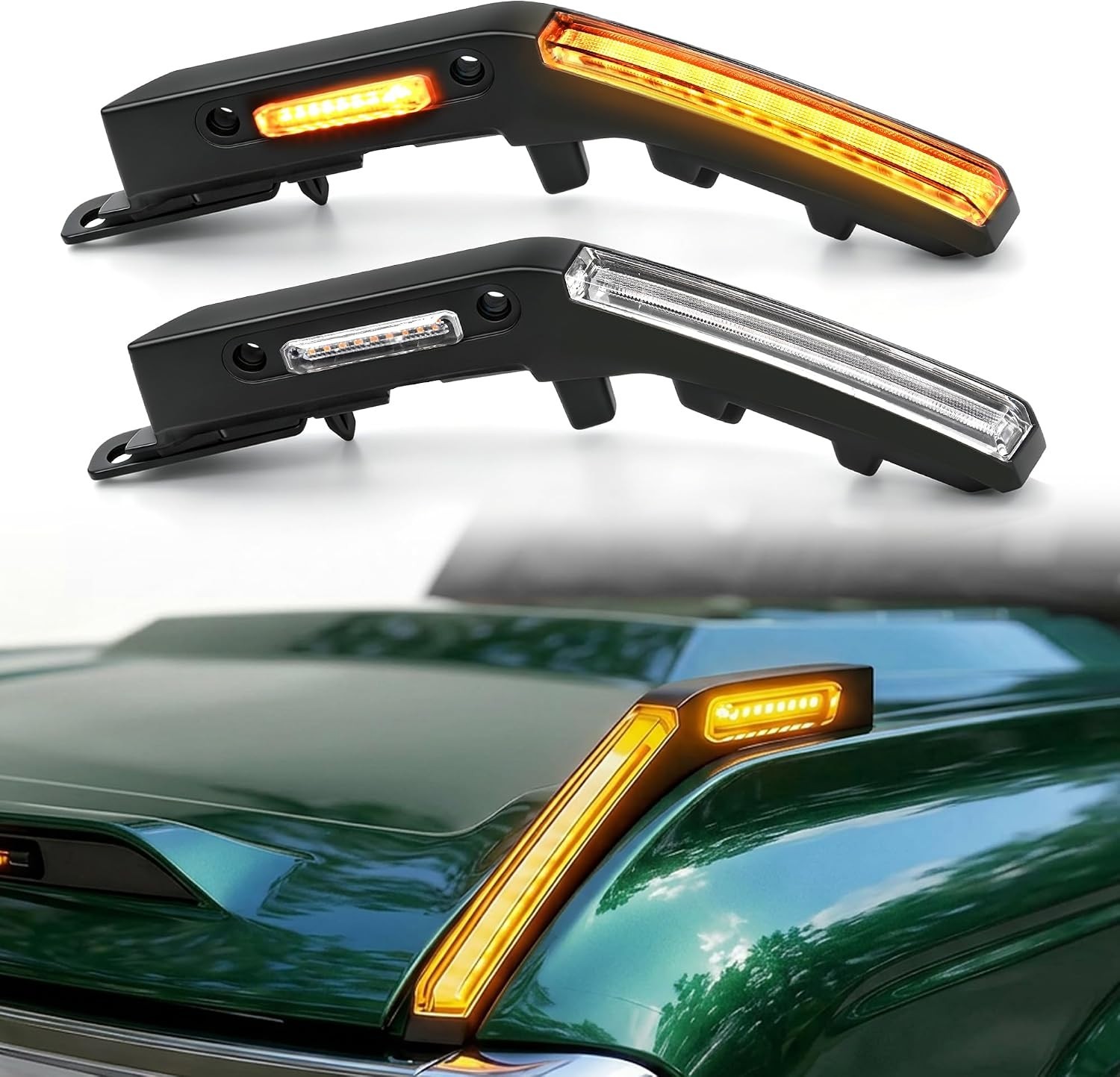 For 2021-2026 Ford Bronco 2/4 Door Trail Sight Light Hood Lights Turn Signal
