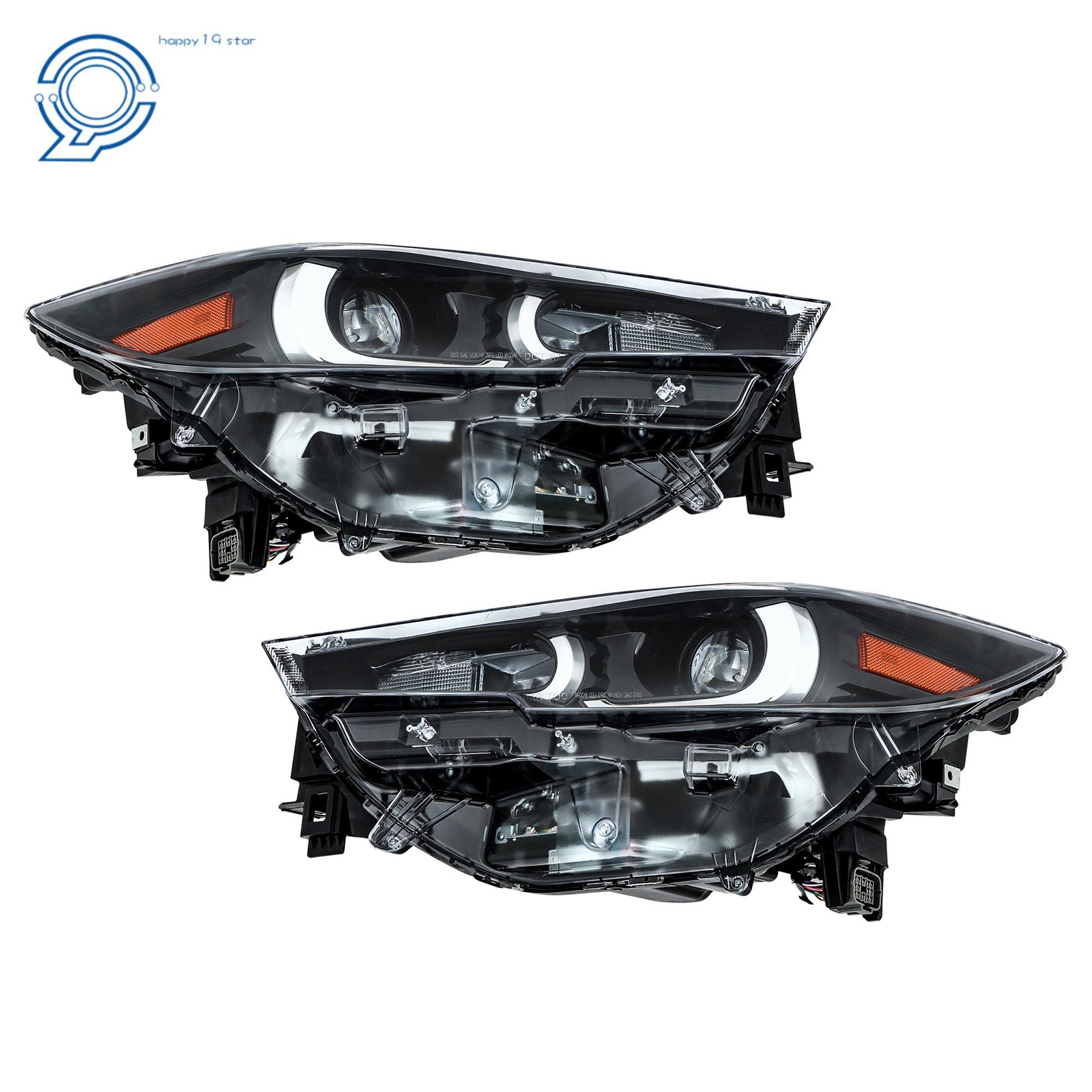 Clear Lens Pair Fit For Mazda CX-5 2022-2024 Front Headlights Assembly Full LED