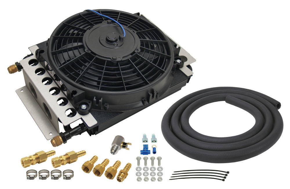 Derale 15900 16 Pass Electra-Cool Remote Transmission Cooler Kit, -8AN Inlets