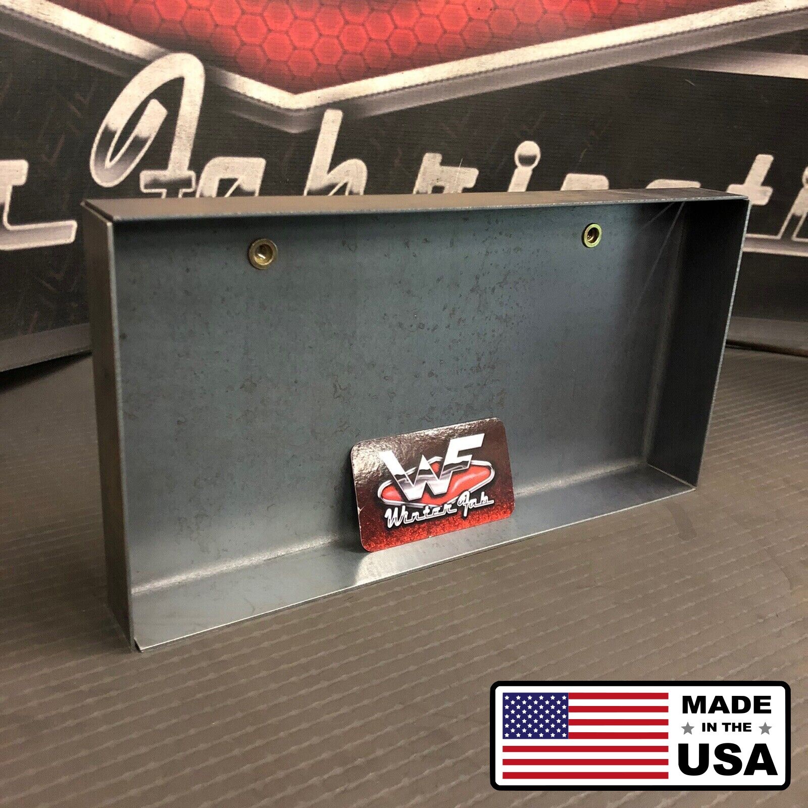 Recessed License Plate Box - Frenched - Steel - Hot Rod Minitruck WinterFab