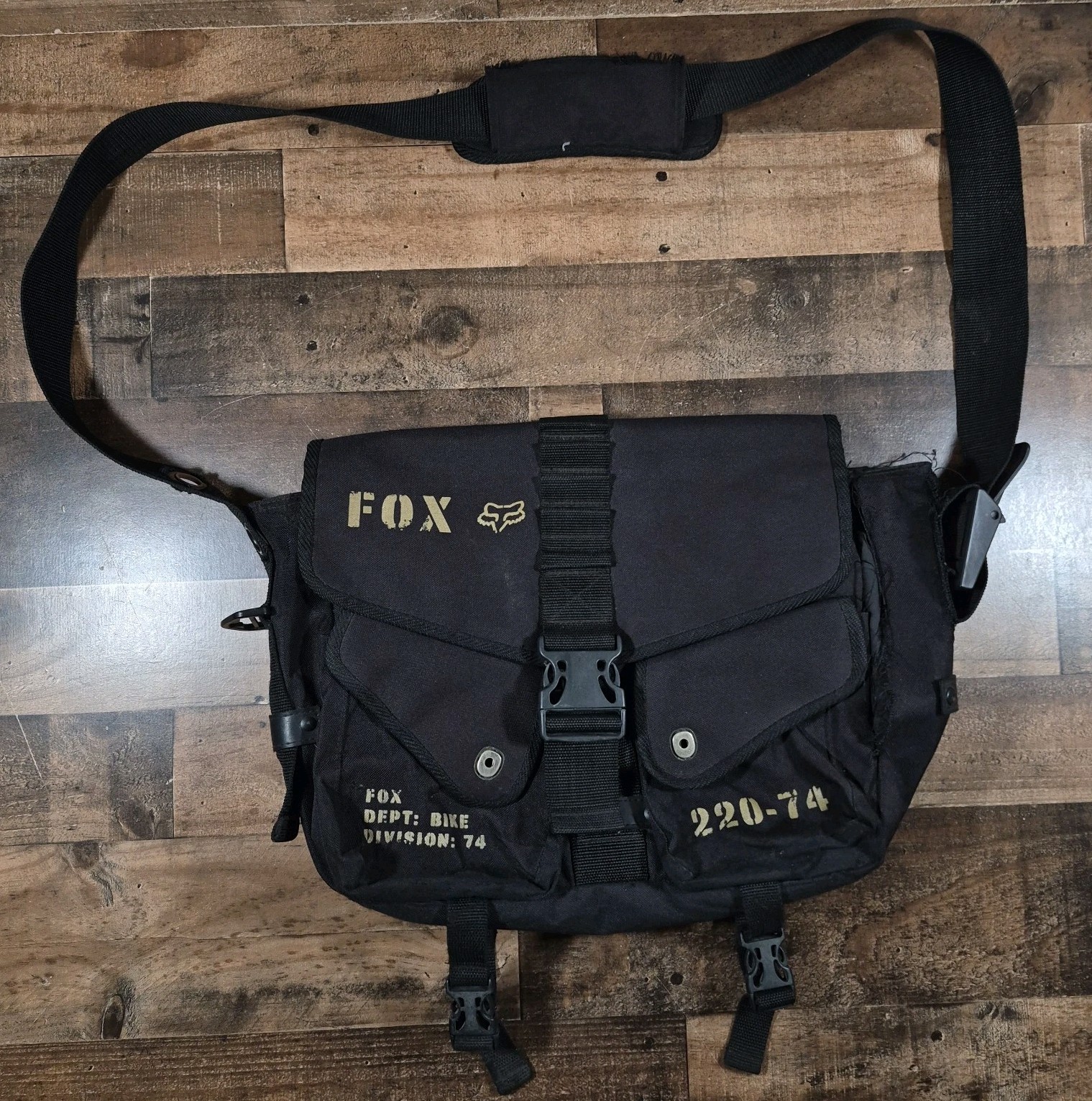 Vintage Fox Racing Shoulder Laptop Bag Y2K Grunge Distressed Adjustable Vintage Fox Racing Shoulder Laptop Bag Y2K Grunge Distressed Adjustable