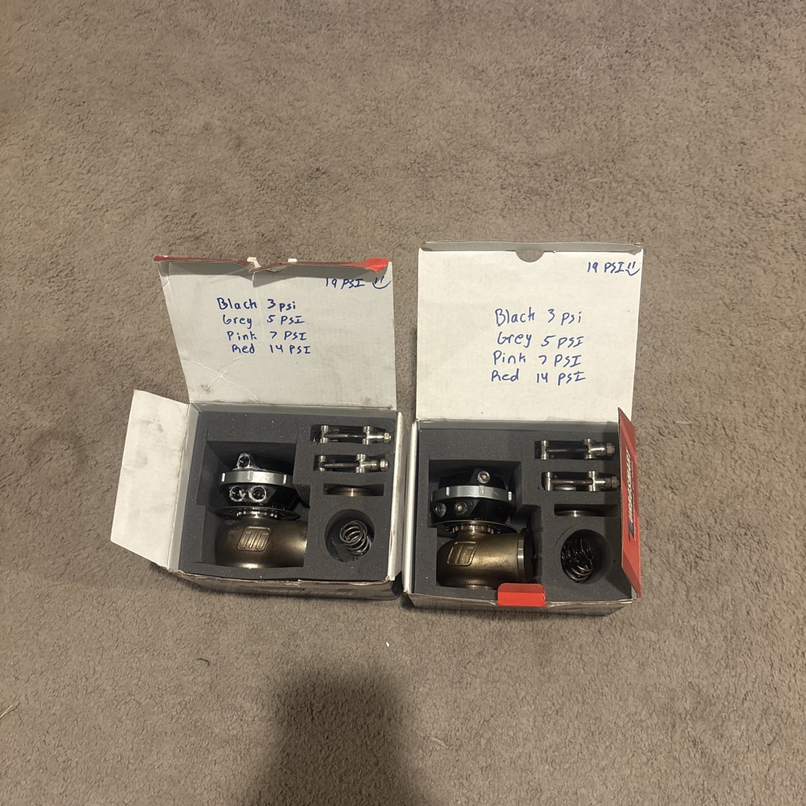 2 Used Turbosmart Gen V WG40 Compgate 40 - 14psi - Black (TS-0552-1012) 2 Used Turbosmart Gen V WG40 Compgate 40 - 14psi - Black (TS-0552-1012)