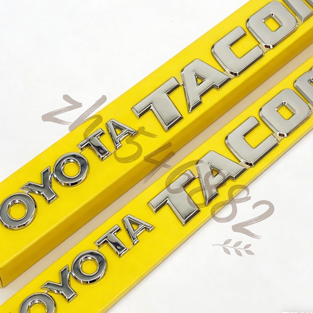 For 1995-2004 Tacoma Emblem Badge Letter Front Door Side Adhesive Chrome 2pc/set For 1995-2004 Tacoma Emblem Badge Letter Front Door Side Adhesive Chrome 2pc/set