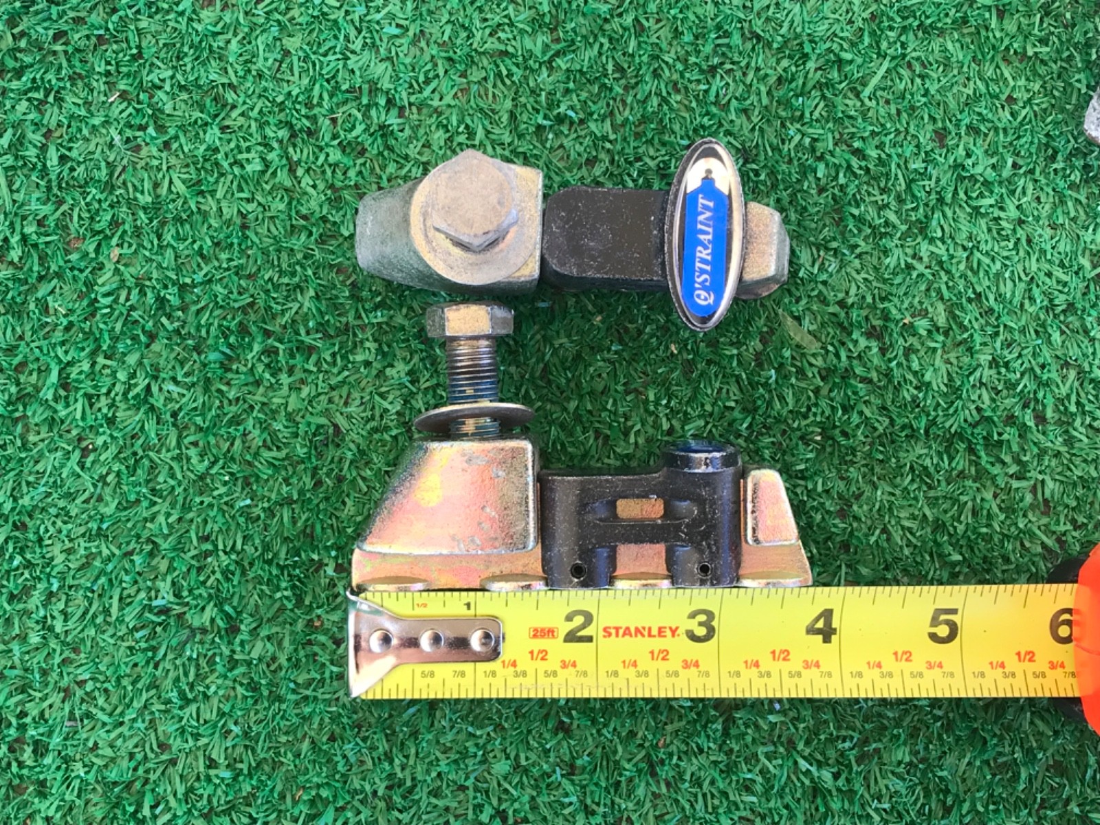 Lot of 2 Q’Straint Q5-3053-4 L-TRACK 4 Stud Fitting Wheelchair Mount with Bolt