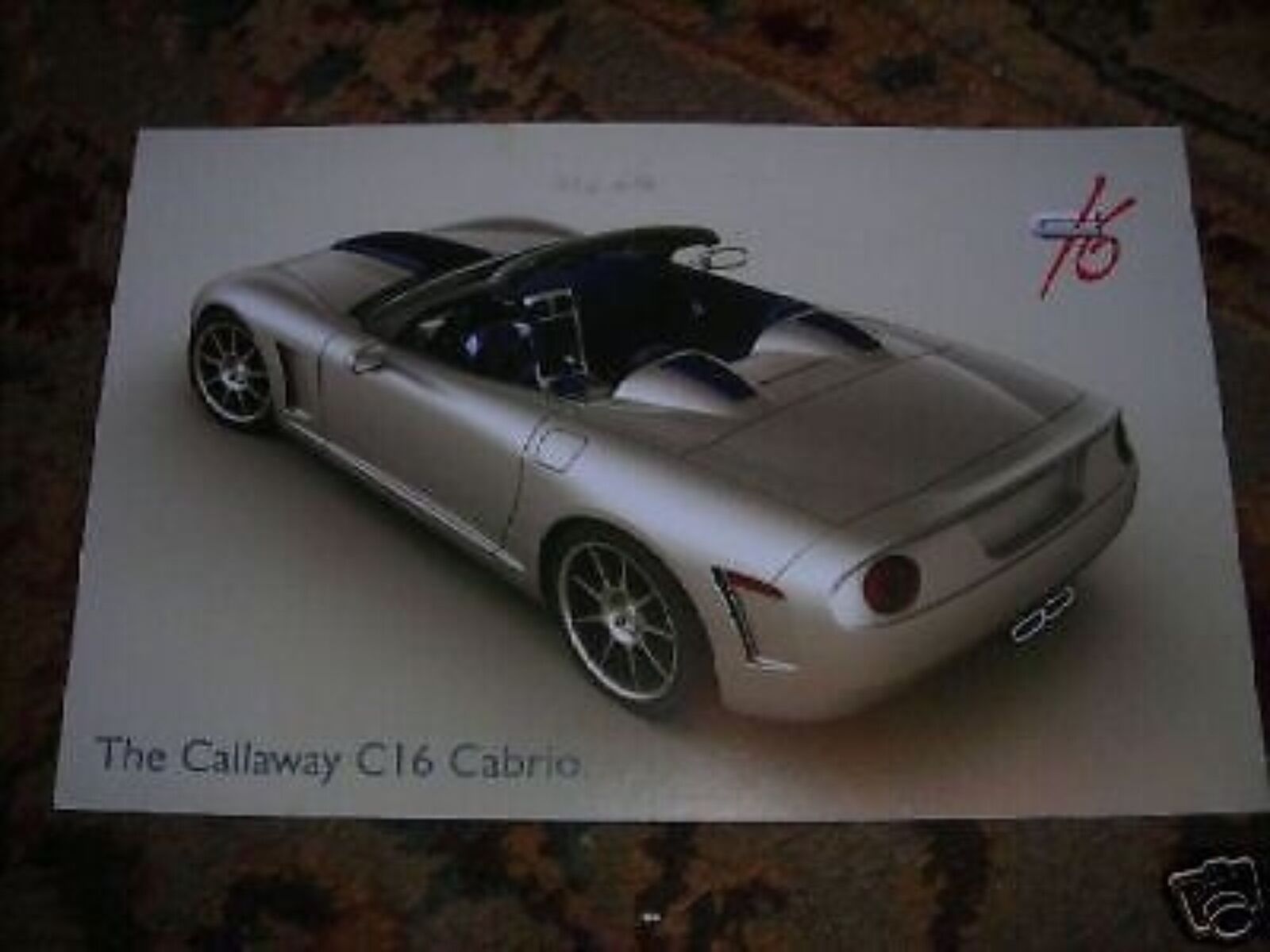 2007 2008 CALLAWAY C16 CABRIO COLOR CARD BROCHURE