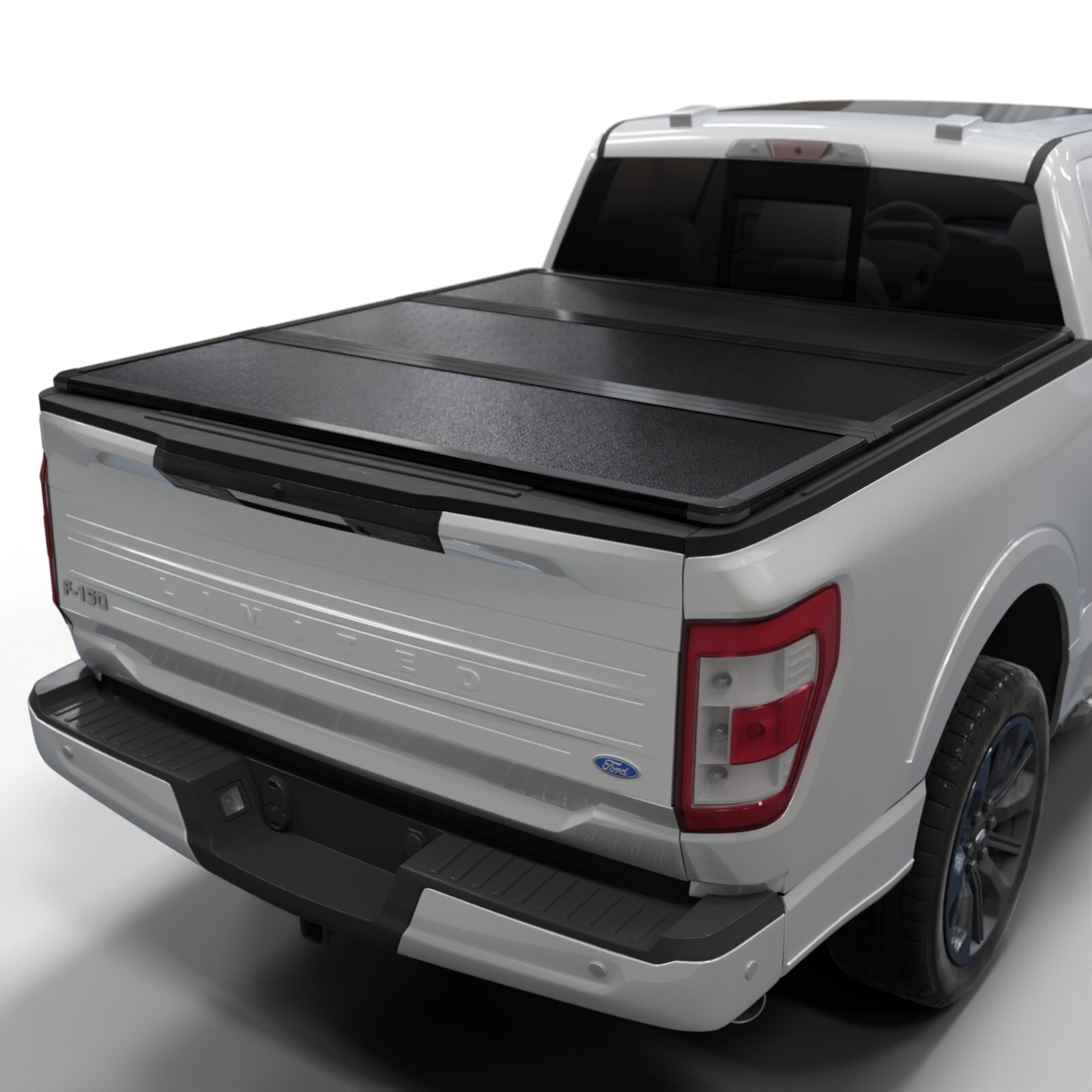 Hard Folding Truck Bed Tonneau Cover | Fits 2015 - 2026 Ford F150 5'5
