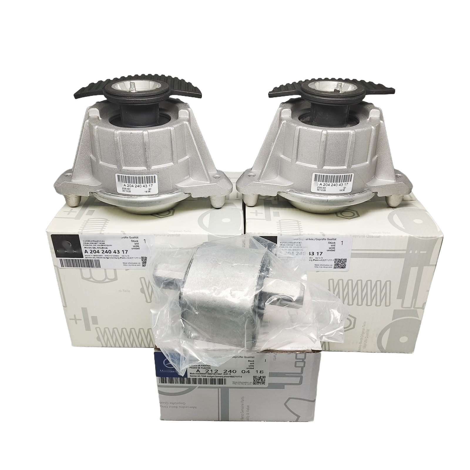 3x OEM Engine Trans Mount Kit Fits Mercedes W204 W212 C300 E350 E400 2042404317