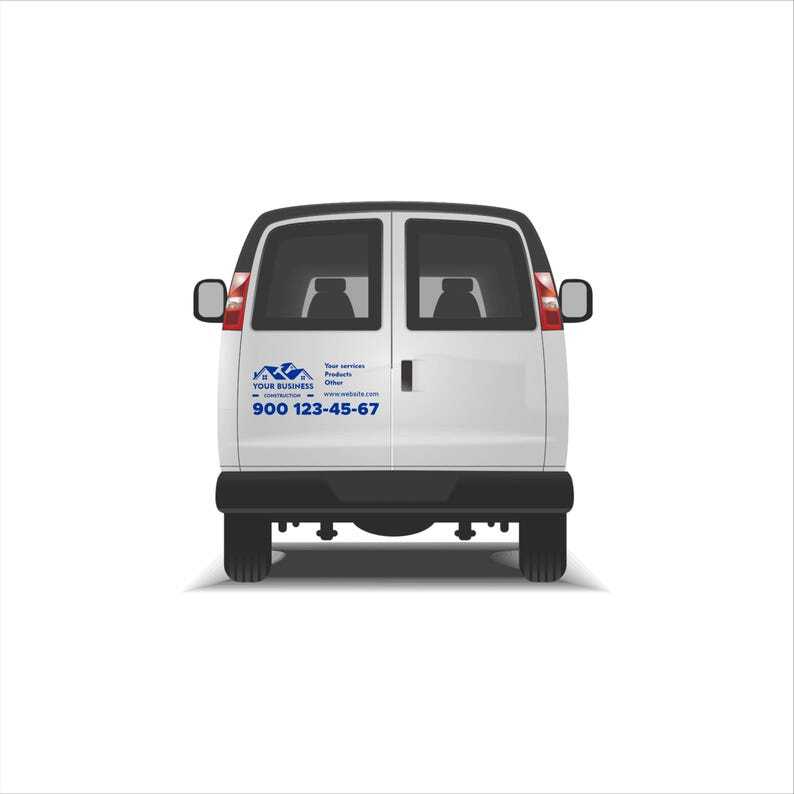 2pcs Custom Commercial Truck Decal for Construction Business, Personalized