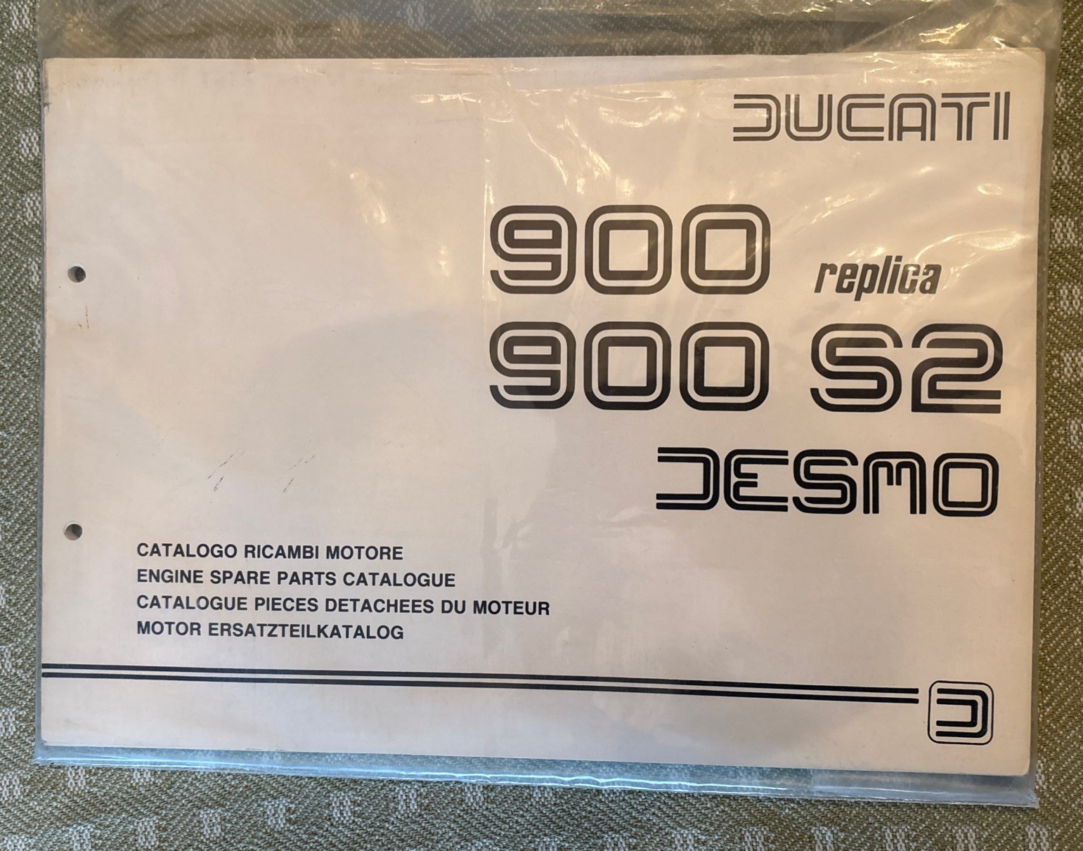 Ducati Bevel 900 S2 900 Replica Spare Parts Catalog Parts Book Original NOS