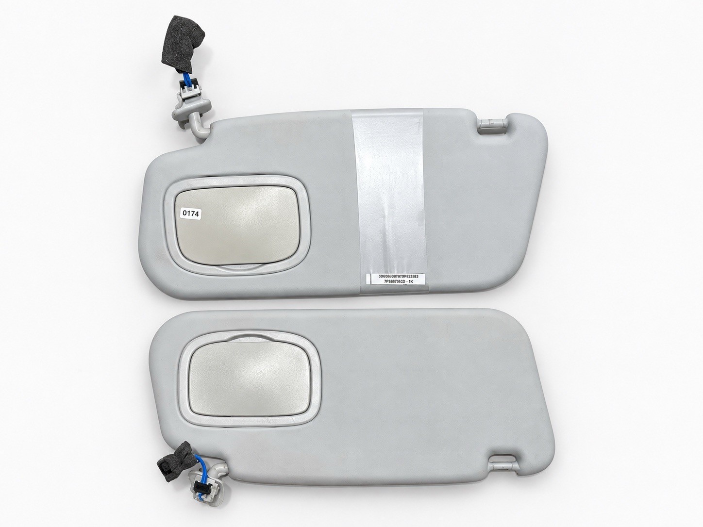 2014-2017 fiat 500L Rigt &left side sun visor mirror sunvisor gray Set OEM