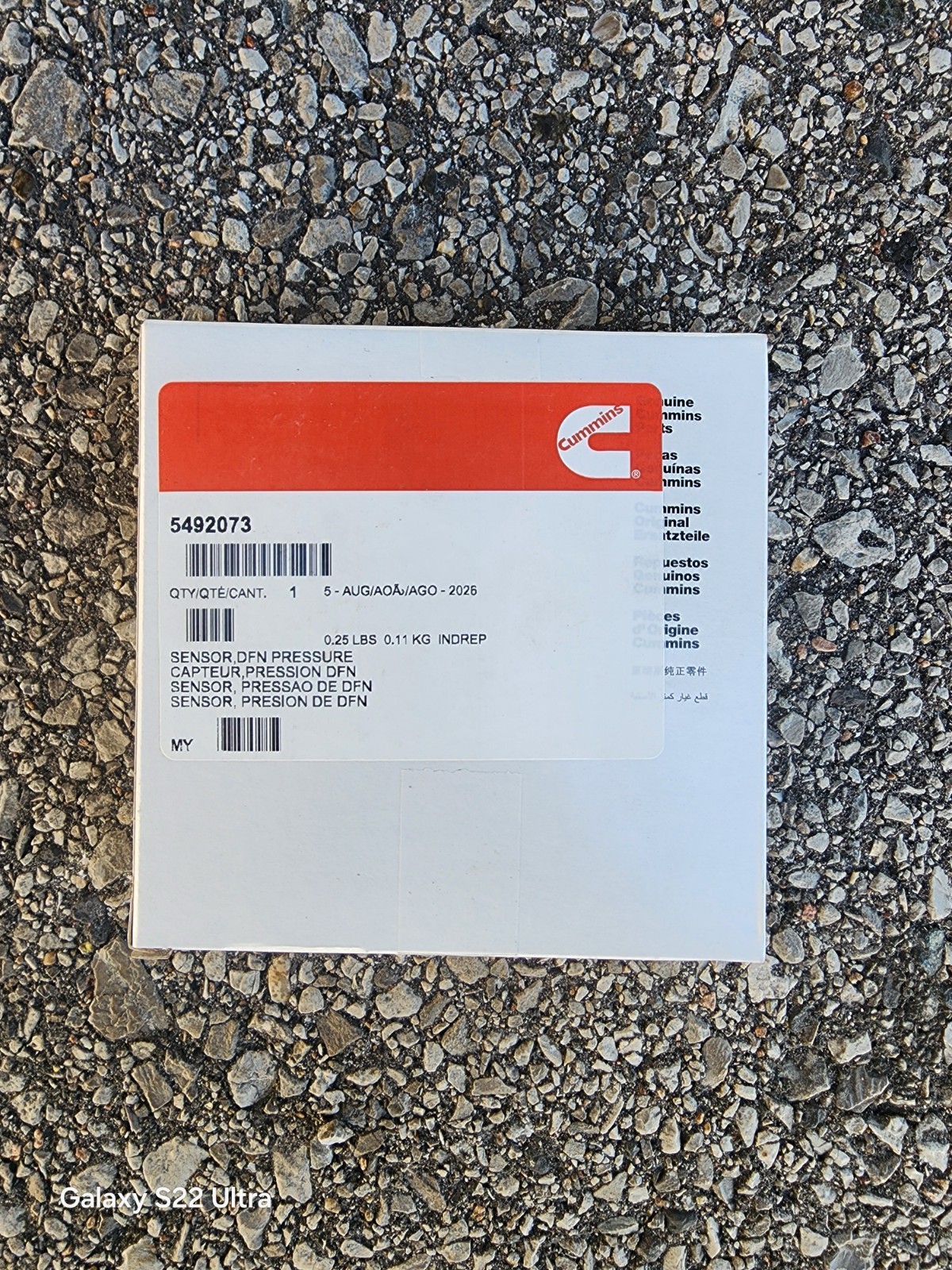 Cummins 5492073 DPF Differential Pressure Sensor