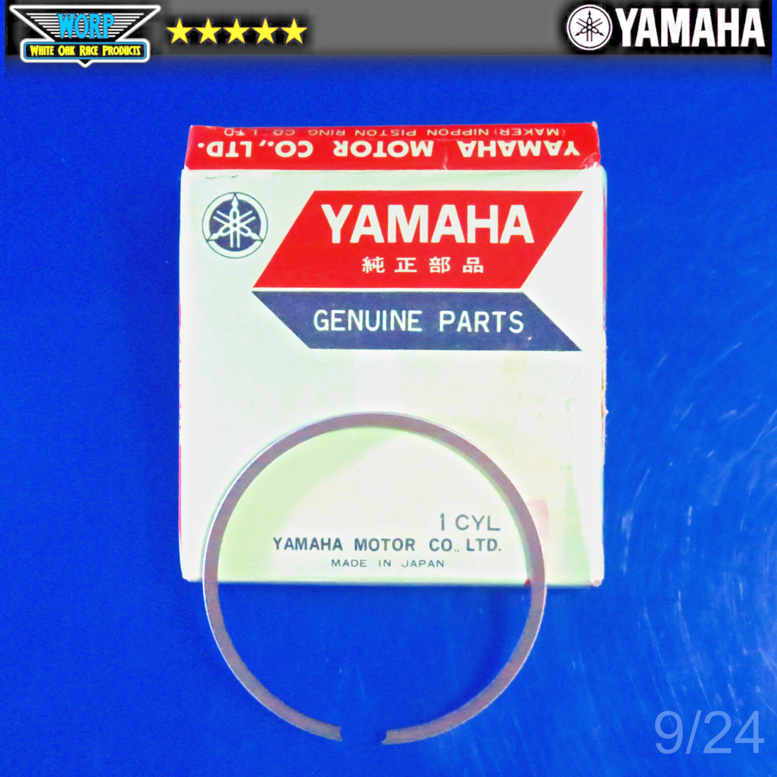 GENUINE OEM 1974-1977 YAMAHA PISTON RING (1) YZ YZ 125 MX 401-11611-11 GENUINE OEM 1974-1977 YAMAHA PISTON RING (1) YZ YZ 125 MX 401-11611-11