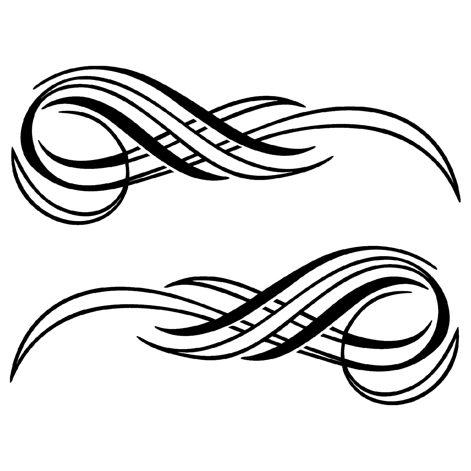 High-Quality Vinyl Pinstripe / Scroll Decal -Many Colors & Sizes- 