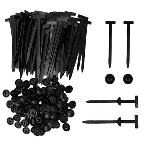 100Pcs Automotive Nylon Cable Tie Fastener Kit – Universal Car Zip Tie Buckle C 100Pcs Automotive Nylon Cable Tie Fastener Kit – Universal Car Zip Tie Buckle C