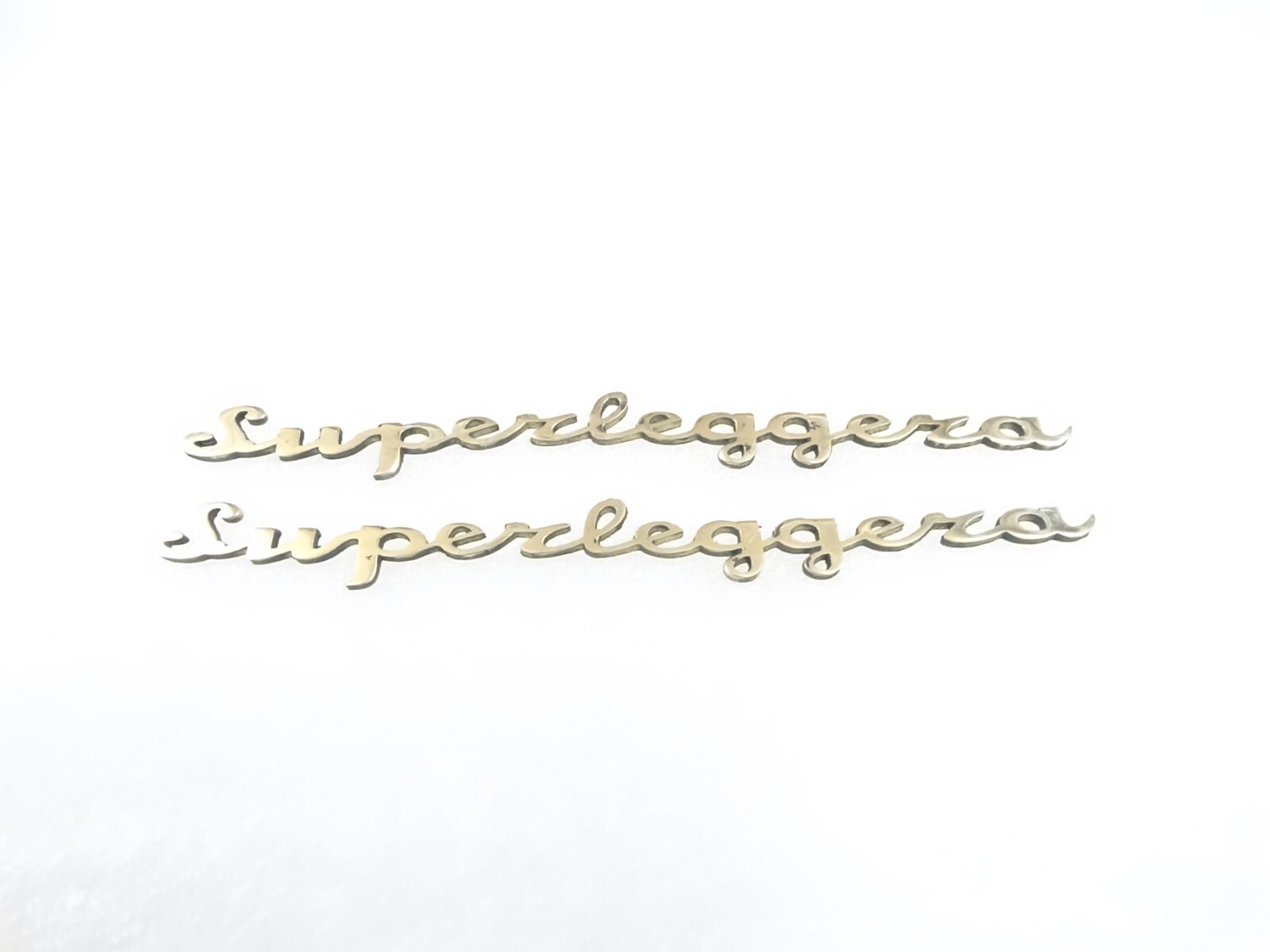 SET OF BRASS MADE BADGES EMBLEMS FITS VINTAGE ASTON MARTIN SUPERLEGGERA #V229-7