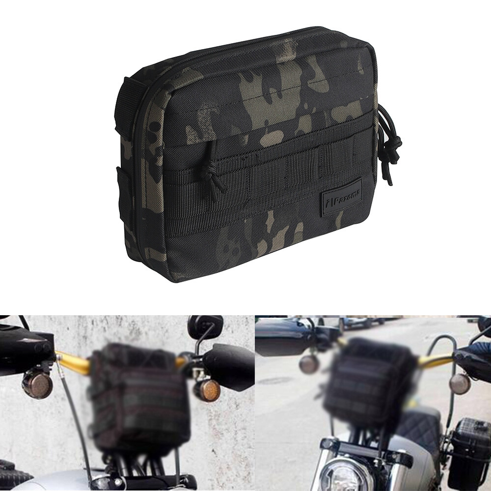 1Pc Club Style Handlebar Bag T-Bar Luggage Bag For Harley Softail Low Rider FXLR