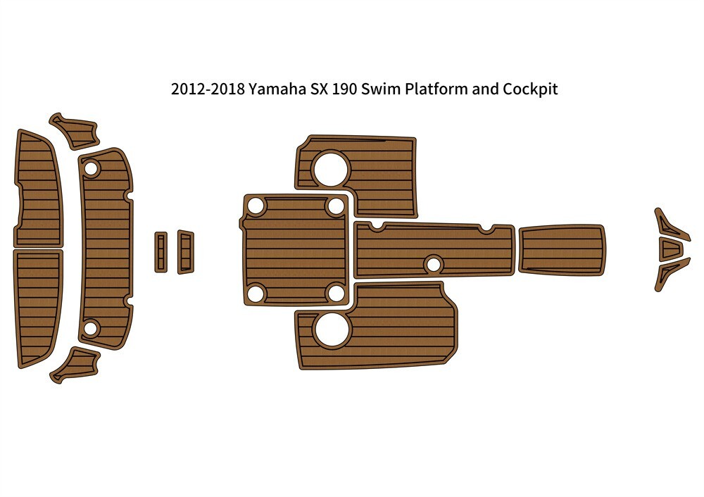 2012-2018 Yamaha SX 190 Swim Platform Cockpit DuraEVA Boat Seadek EVA Flooring