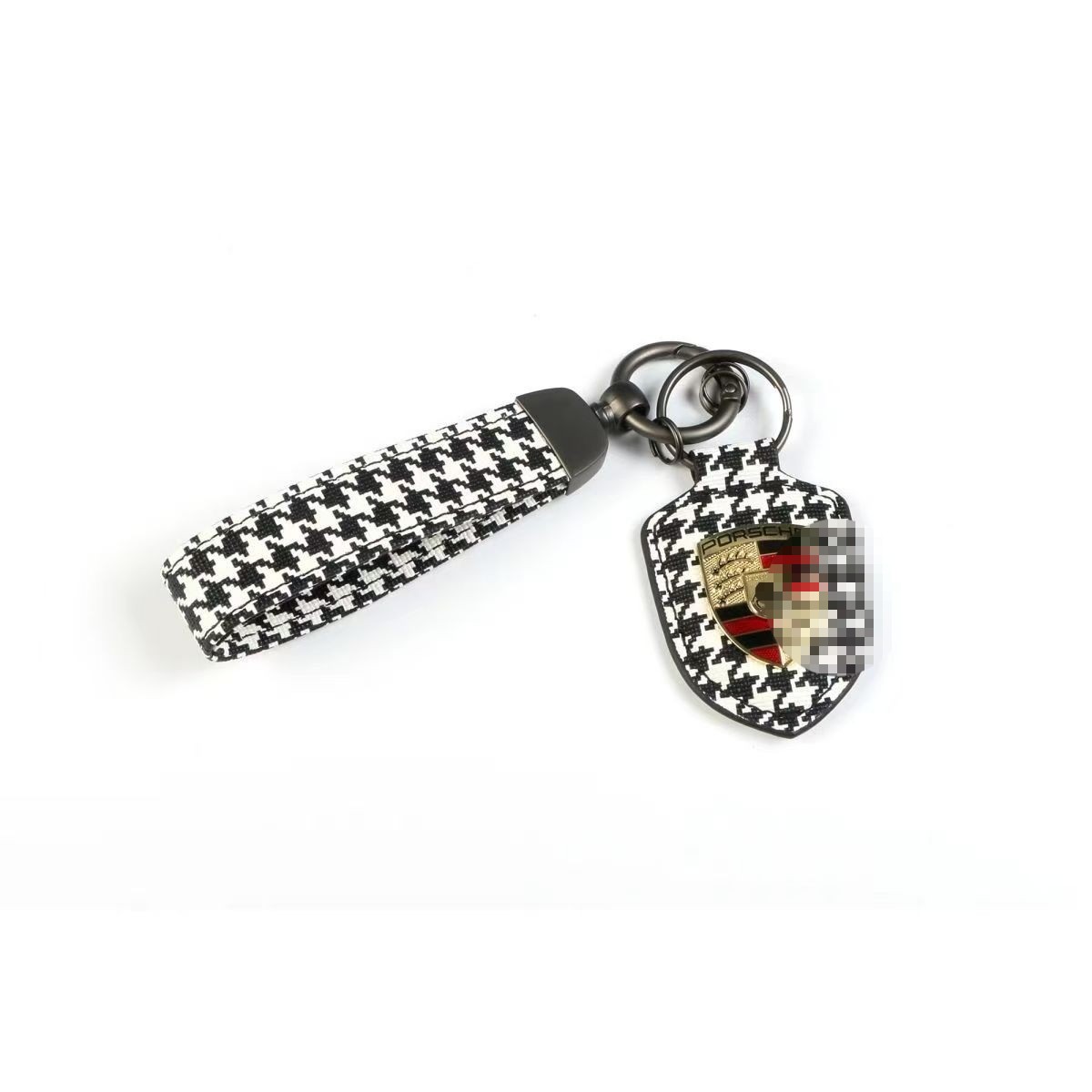FITS  for Porsche Crest Keyring Keychain Essential Pepita WAP0504060SWPP